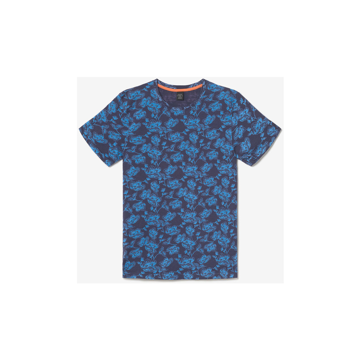 Vêtements Homme T-shirts & Polos Le Temps des Cerises T-shirt conit à motif feuilles Bleu