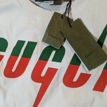 Gucci T Shirt Gucci Blade Logo Taille: M Beige