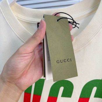 Gucci T Shirt Gucci Blade Logo Taille: M Blanc