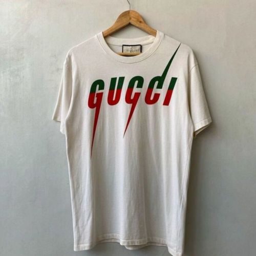 Vêtements Homme T-shirts manches courtes crystal Gucci T Shirt crystal Gucci Blade Logo Taille: M Blanc