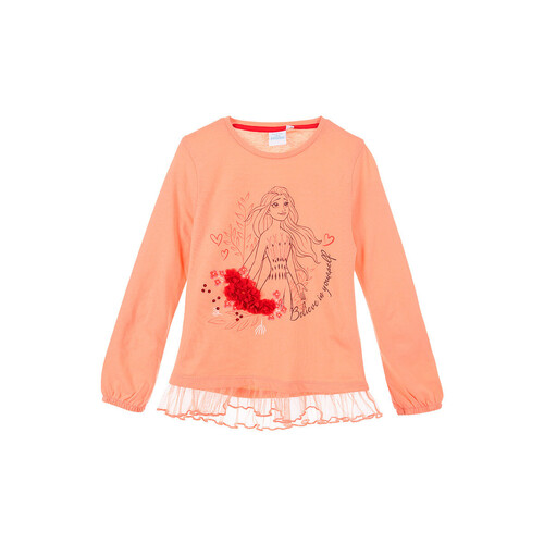 Vêtements Fille Moschino logo-print organic-cotton hoodie TEAM HEROES  T SHIRT REINES DES NEIGES / FROZEN Rose