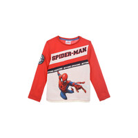 Vêtements Garçon T-shirts manches longues TEAM HEROES  T SHIRT SPIDERMAN Rouge / Blanc