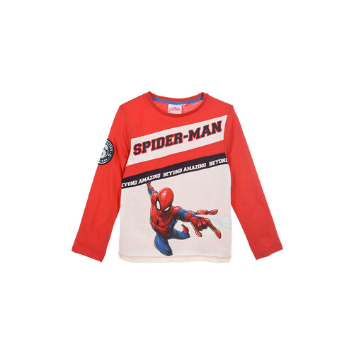 Vêtements Garçon T-shirts manches Joggers TEAM HEROES  T SHIRT SPIDERMAN Rouge / Blanc