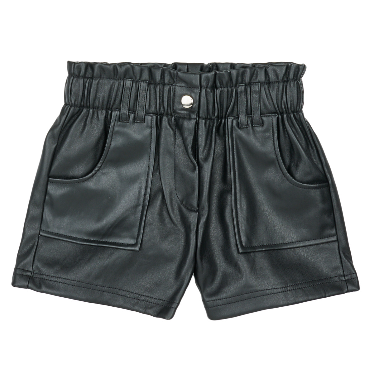 Vêtements Fille Shorts / Bermudas Only KOGSTEPHANIE FAUX LEATHER SHORTS CS OTW Noir