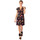 Vêtements Femme Robes Coton Du Monde courte cintrée TANIA imprimé fleuri noir Multicolore