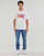 Vêtements Homme Jeans droit Jack & Jones Jeans logo-patch cotton T-shirt Bleu