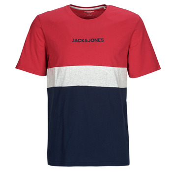 Vêtements Homme Long Sleeve Muscle Fit Satin Shirt Jack & Jones JJEREID BLOCKING TEE SS Multicolore