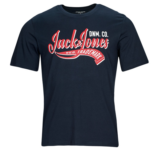 Vêtements Homme T-shirts PFN manches courtes Jack & Jones JJELOGO TEE SS O-NECK 2 COL AW23 SN Marine