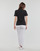 Vêtements Femme T-shirts manches courtes Calvin Klein Jeans MONOLOGO SLIM V-NECK TEE Noir