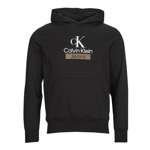 Vêtements Homme Sweats Calvin Klein DORIS JEANS STACKED ARCHIVAL HOODY Noir