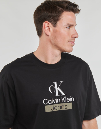 Calvin Klein Jeans STACKED ARCHIVAL TEE Noir