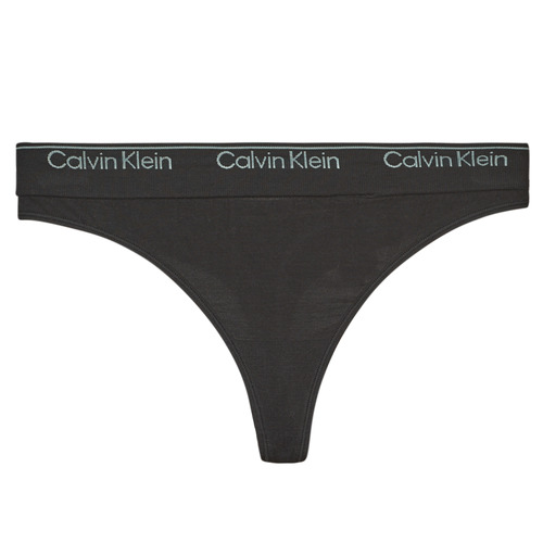 Sous-vêtements Femme Strings Calvin Klein Jeans Felpa ESSENTIAL bianco nero THONG Noir