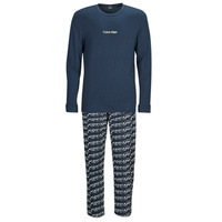 Vêtements Homme Pyjamas / Chemises de nuit Calvin Klein Jeans L/S PANT SET Bleu