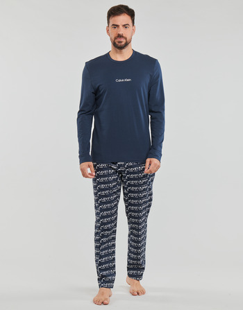 Vêtements Homme Pyjamas / Chemises de nuit Calvin Klein Jeans L/S PANT SET Bleu