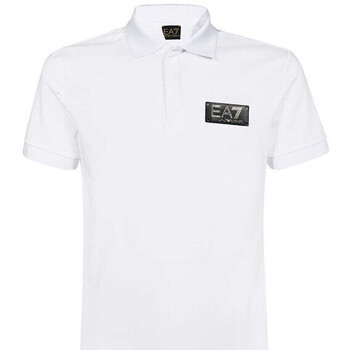 Vêtements Homme T-shirts & Polos trainers emporio armani x3x126 xn029 q495 blk blk blk platino Polo Blanc