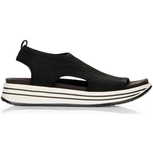 Chaussures Femme Sandales sport Remonte black casual open sandals Noir