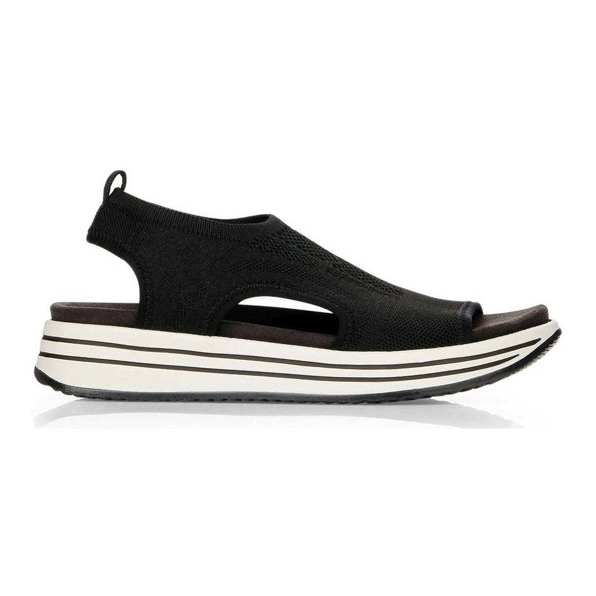 Chaussures Femme Sandales sport Remonte black casual open sandals Noir