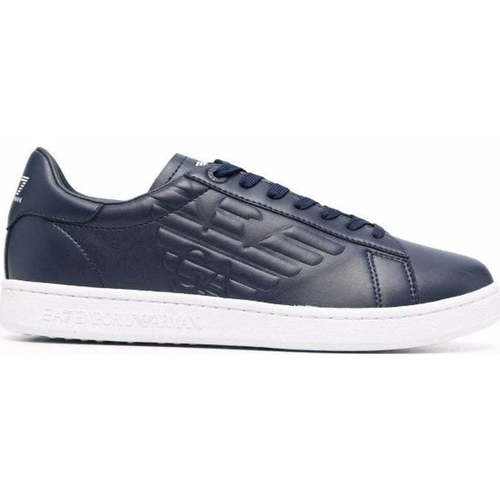 Chaussures Homme Baskets basses Emporio Armani diagonal-stripe EA7 tennis dynamic sneakers Bleu