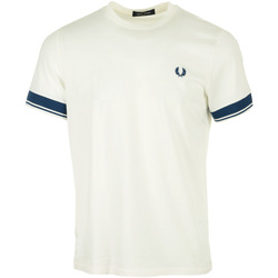 Vêtements Homme T-shirts manches courtes Fred Perry Contrast Cuff T-Shirt Blanc