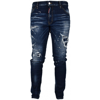 Vêtements Homme Jeans Dsquared Haru Organic Cotton Checkered Shorts Bleu