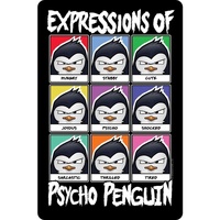 Maison & Déco Tableaux / toiles Psycho Penguin GR6223 Noir