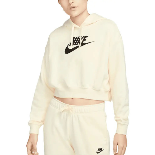 Vêtements Femme Sweats premier Nike Oversized Crop Club Fleece Beige