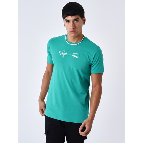 Vêtements Homme T-shirts & Polos Cotton Piquet Bandana Shirt Marcelo Burlon County of Milan logo print denim shirt Vert