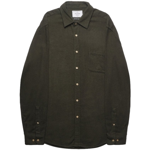 Vêtements Homme Chemises manches longues Portuguese Flannel Teca Shirt Black - Green Vert