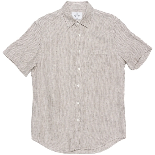 Vêtements Homme Chemises manches longues Portuguese Flannel pocket white long sleeve t shirt Marron