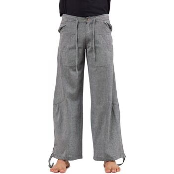 Vêtements Pantalons fluides / Sarouels Fantazia Pantalon large droit hybride unisexe zen Gris