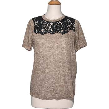 Vêtements Femme T-shirts manches courtes Zara top manches courtes  36 - T1 - S Marron Marron