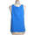 Vêtements Femme Débardeurs / T-shirts sans manche Benetton débardeur  40 - T3 - L Bleu Bleu