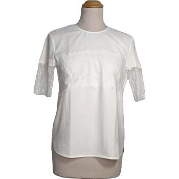 Vêtements Femme Pantoufles / Chaussons Zara top manches courtes  36 - T1 - S Blanc Blanc