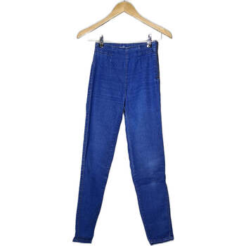 Vêtements Femme Pantalons PULL&BEAR, la marque urbaine et moderne pantalon droit femme  32 Bleu Bleu