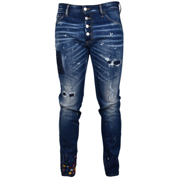 Vêtements Homme Jeans Dsquared Haru Organic Cotton Checkered Shorts Bleu