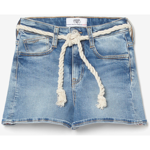 Vêtements Fille Shorts / Bermudas Lustres / suspensions et plafonniersises Short tiko taille haute en jeans bleu Bleu