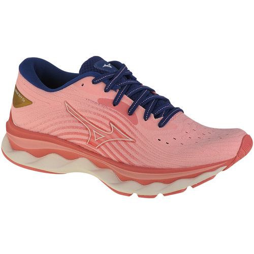 Chaussures Femme Running / trail Mizuno tobilleros Wave Sky 6 Rose