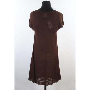 Antik Batik Robe Manches courtes en laine Marron