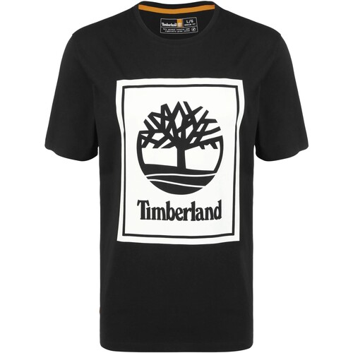 Vêtements Homme T-shirts manches courtes Timberland Row Stack Logo Noir