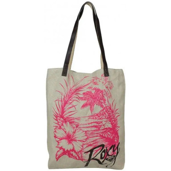 Sacs Femme T-shirts manches courtes Roxy Sac tote bag toile motif  barefeet QLWBA232 Rose