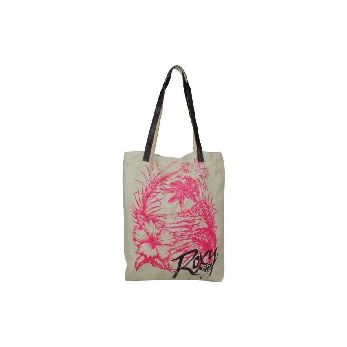 Sacs Femme Sacs porté main Roxy Sac tote bag toile motif  barefeet QLWBA232 Rose