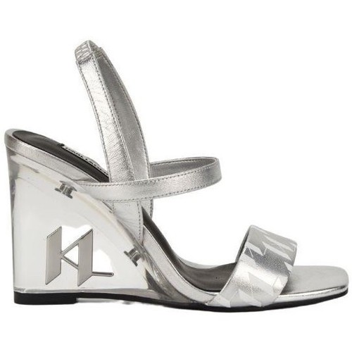 Karl Lagerfeld KL34610 ICE WEDGE Argenté - Chaussures Sandale Femme 206,95 €