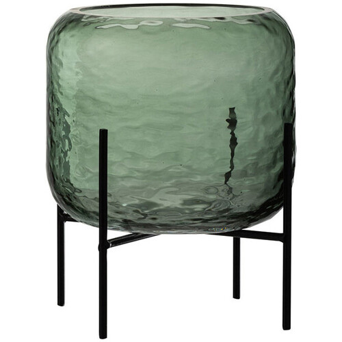 Maison & Déco Set de table Jolipa Vase rond irrégulier verre vert small 25x20x20cm Vert