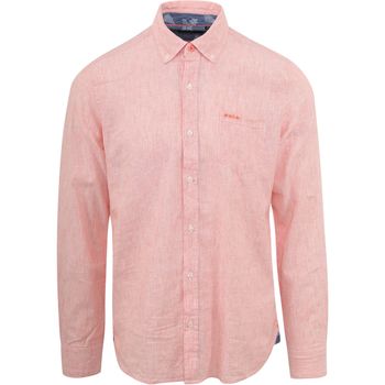 Vêtements Homme Chemises manches longues New Zealand Auckland NZA Chemise Rum Rayures Rose Rose