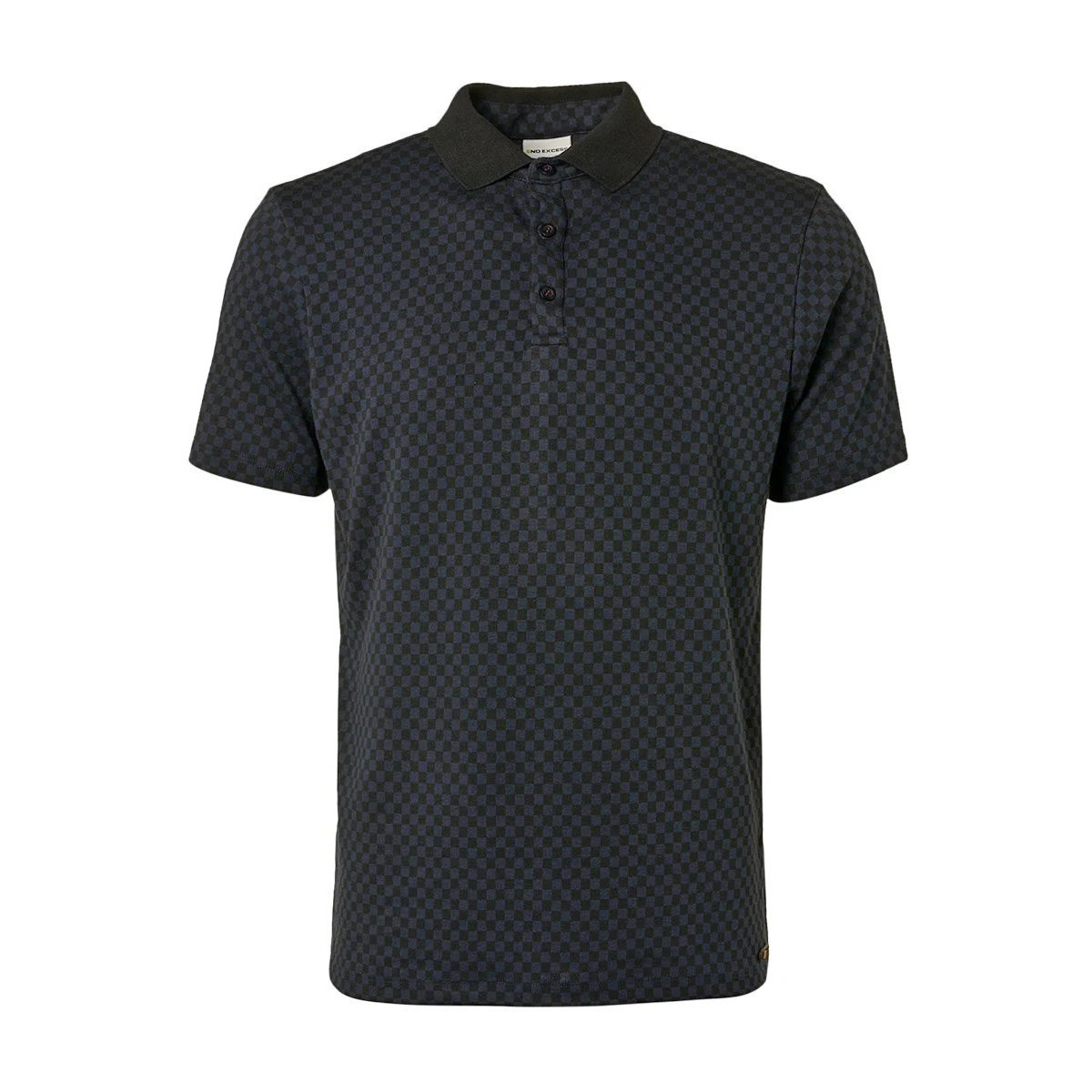 Vêtements Homme T-shirts & Polos No Excess Polo à Motif Bloqué Noir Marine Bleu