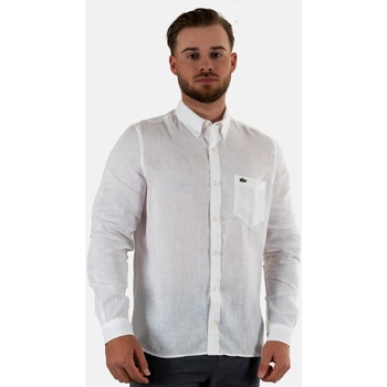 Vêtements Homme Chemises manches longues Lacoste ch5692 blanc