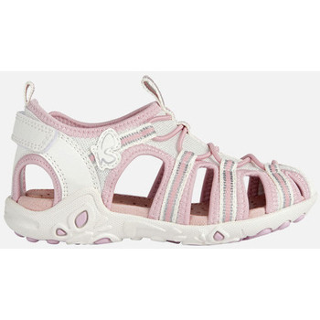 Chaussures Fille Sandales et Nu-pieds Geox J SANDAL WHINBERRY G blanc/rose