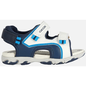 Chaussures Garçon Sandales et Nu-pieds Geox B SANDAL FLAFFEE BOY blanc/bleu marine