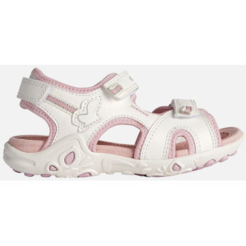 Chaussures Fille Sandales et Nu-pieds Geox J SANDAL WHINBERRY G blanc/rose