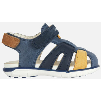 Chaussures Garçon Sandales et Nu-pieds Geox B SANDAL DELHI BOY bleu marine/ocre